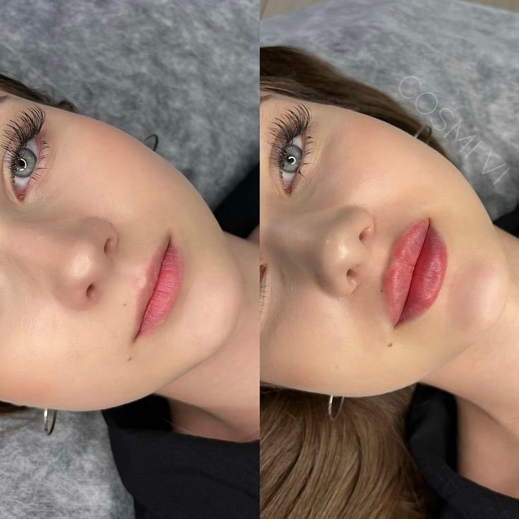 1/2 ml lip filler before and after
